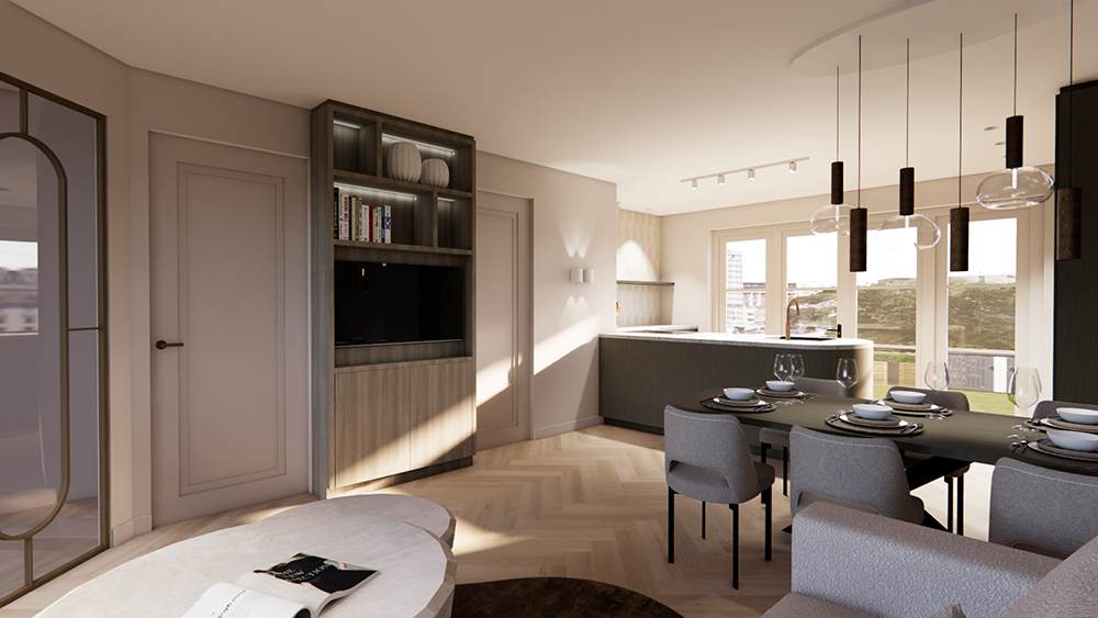 Van Rijn Interieur Design - Tussenwoning 3D 3